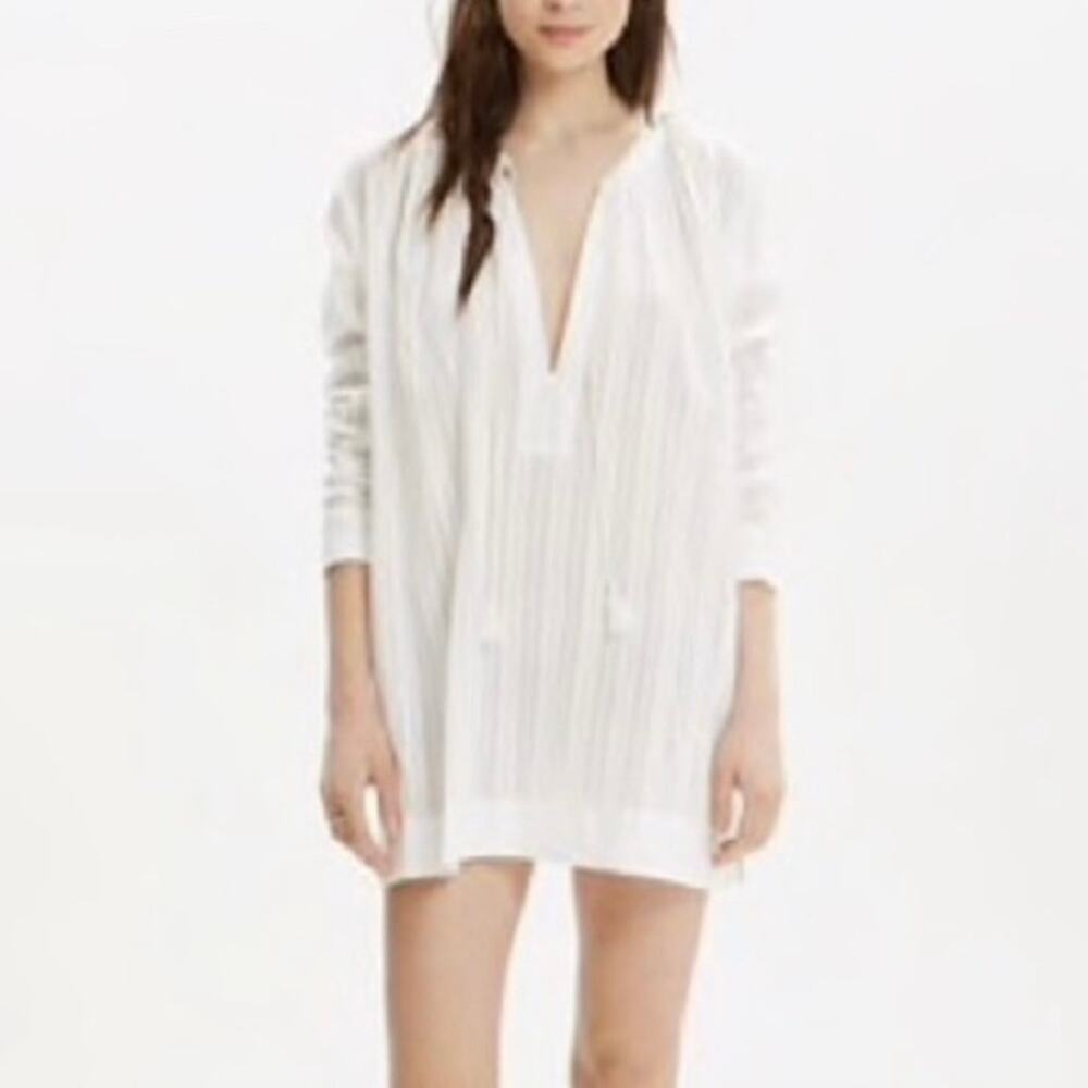 Madewell Tahoe Cover-Up Tunic Dress White size Small